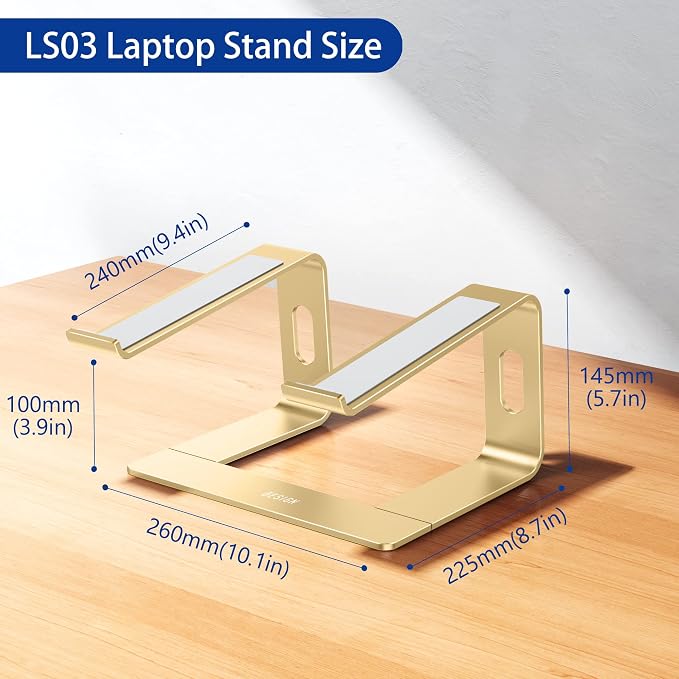BESIGN LS03 Aluminum Laptop Stand, Ergonomic Detachable Computer Stand - Image 4