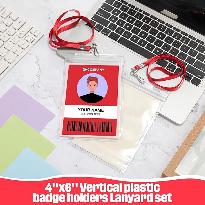 Patelai 25 Pack 4 x 6 Inch Extra Large Badge Credential Holders - Image 4