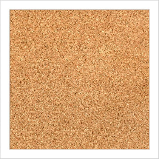 Amanti Art Natural Cork Board for Wall, 13x13 Vision Board with White Frame, X-Small Corkboard Office Decor for Home Organization, Modern Corkboard Pinboard to Display Items for Home Organization in-DeskLoop Office