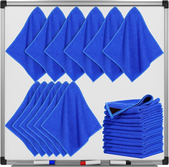 Nuenen 24 Packs Magnetic Cleaning Cloth Microfiber Dry Erase Eraser Magnetic by Nuenen