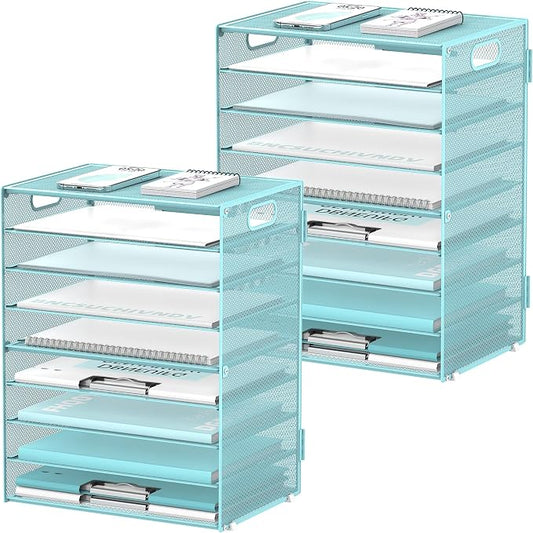 DALTACK 9-Tier Paper Letter Tray Desk Organizer by DALTACK