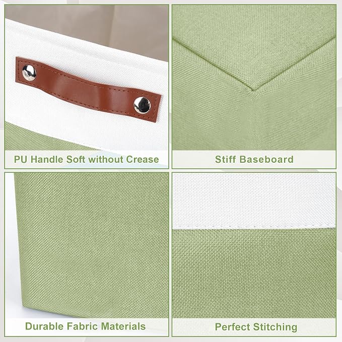 Bagnizer Large Fabric Storage Baskets | 50L Storage Bins, Decorative Linen - Image 5