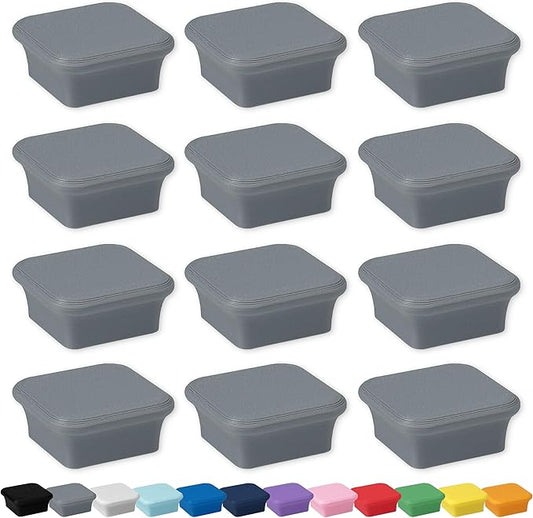 Glassboard Studio MiniBar Magnet - Strong Neodymium Rare Earth Magnets for Fridge, Whiteboard, Locker & Magnetic Glassboards - Ideal for Crafting & Office Use - Strong Fridge Magnets (Steel Gray, 12)-DeskLoop Office