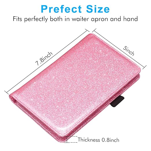 ACdream Server Books for Waitress, Guest Book Note Pad, Cute Pocket Leather - Image 3