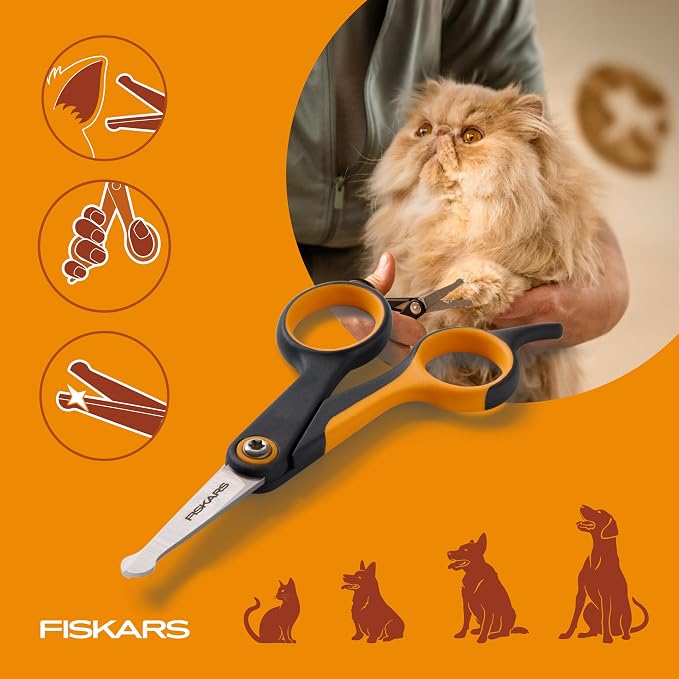 Fiskars Pet, Dog & Cat Grooming Scissors, Rounded Tips & SoftGrip Handle - Image 8