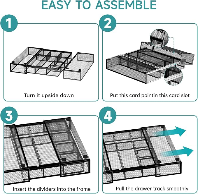 2 Pack Expandable Desk Drawer Organizer Tray - Image 3