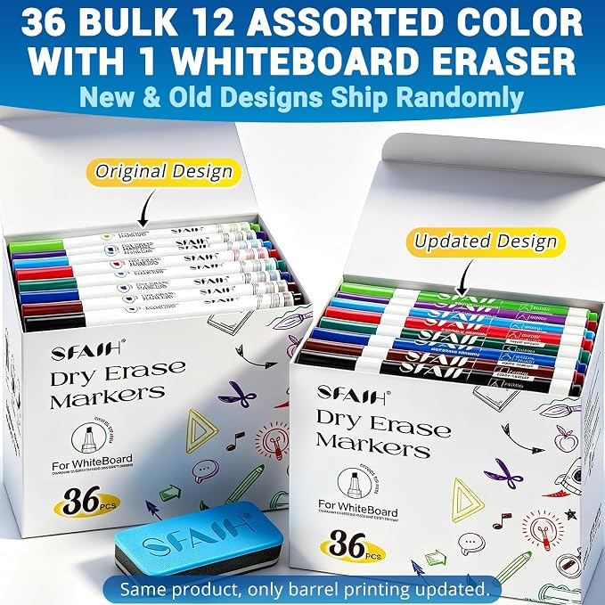 SFAIH Dry Erase Markers Chisel Tip - Image 9
