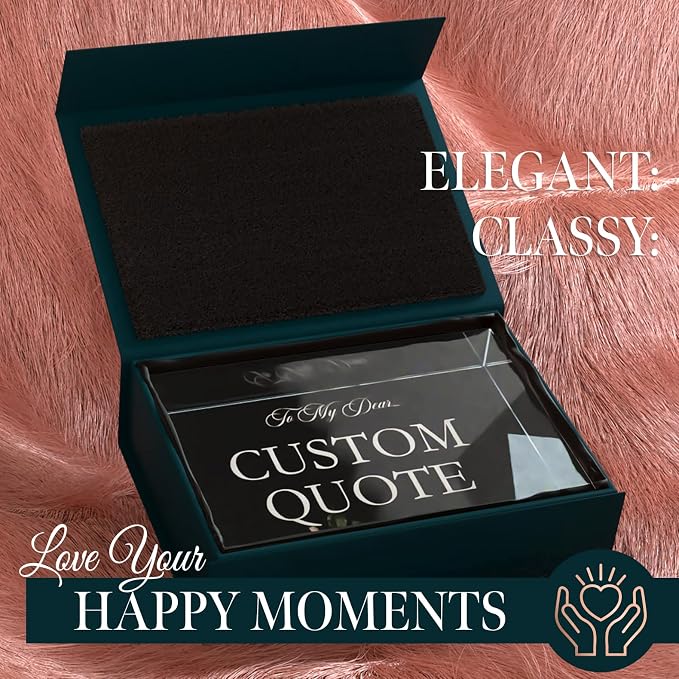 Personalized Gifts, Custom Quote Block Letter Board, Crystal-Clear Acrylic - Image 2