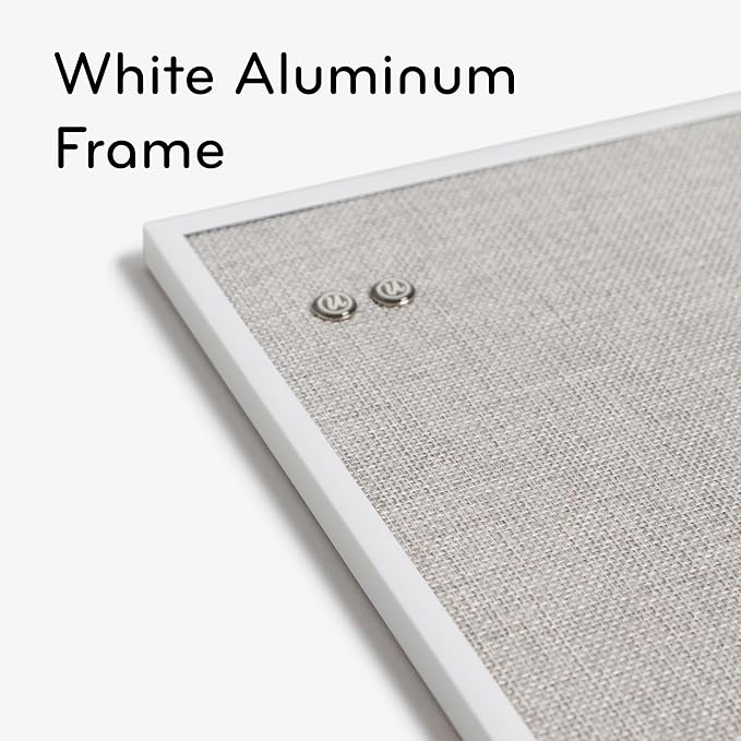 U Brands Farmhouse Linen Bulletin Board, Industrial Grade Pinning Surface - Image 3
