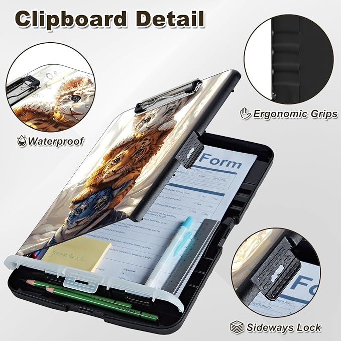 Clipboard with Storage, Nursing Clip Board 8.5 x 11 Storage Organization Box - Image 5