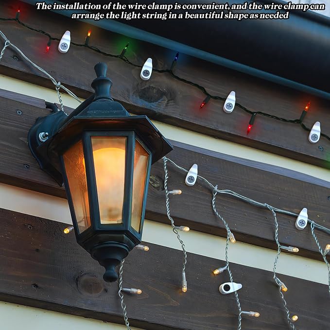 Hooks for Outdoor String Lights Clips, Christmas Light Clips Weatherproof - Image 4