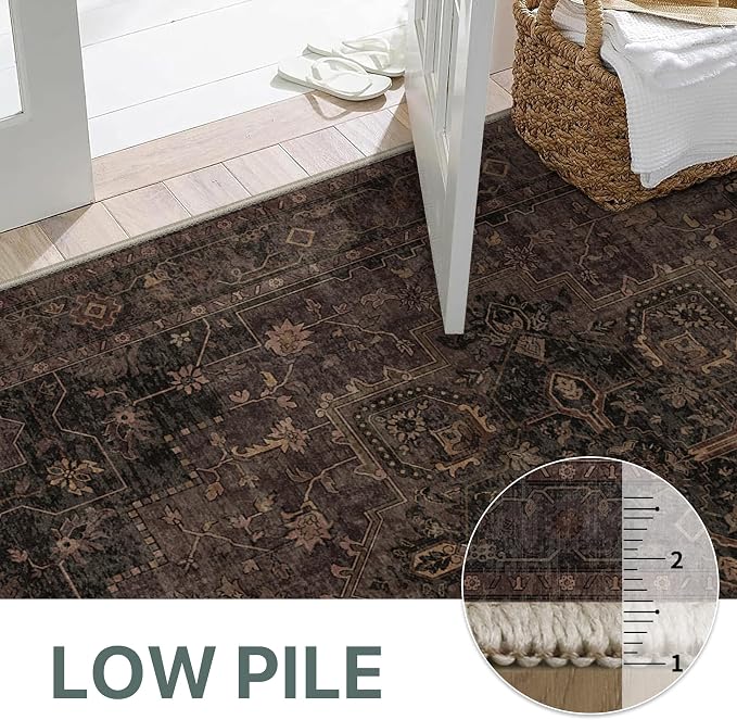 GENIMO 8x10 Area Rugs for Living Room, Machine Washable Rug, Non Slip Indoor - Image 5