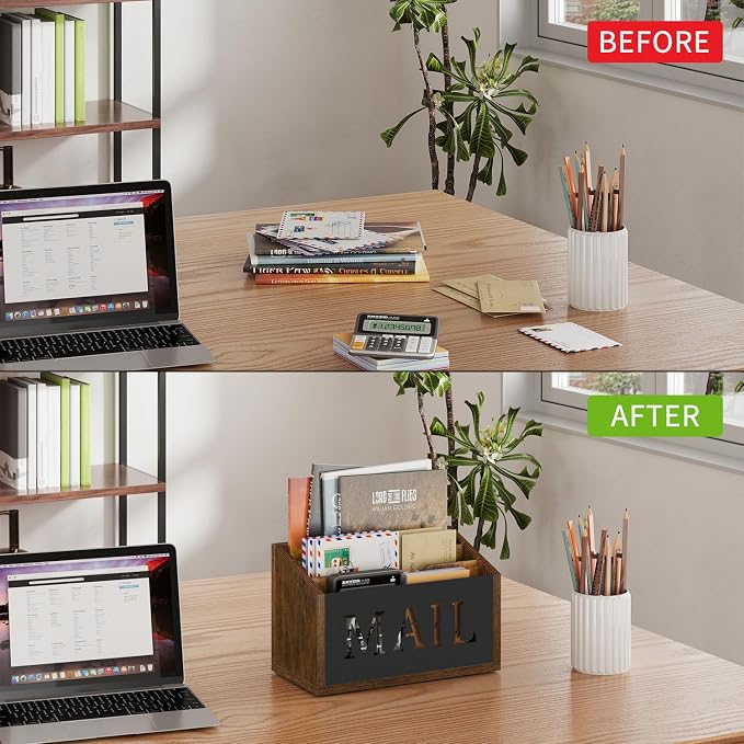 YINMIT Mail Organizer Countertop, Mail Holder - Image 8