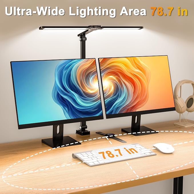 CHARYJOD LED Desk Lamp for Office Home, Height Adjustable Architect Desk Light - Image 3
