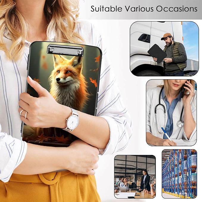 Clipboard with Storage, Office Supplies Nursing Clipboards Folder with Pen - Image 4