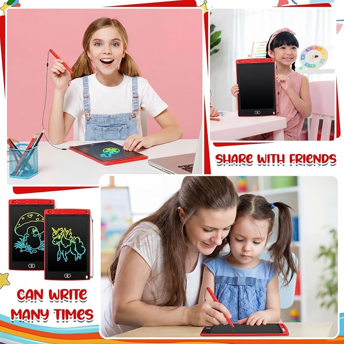 Zhehao 24 Pieces LCD Writing Tablet Doodle Board 8.5 Inch Colorful Reusable - Image 3