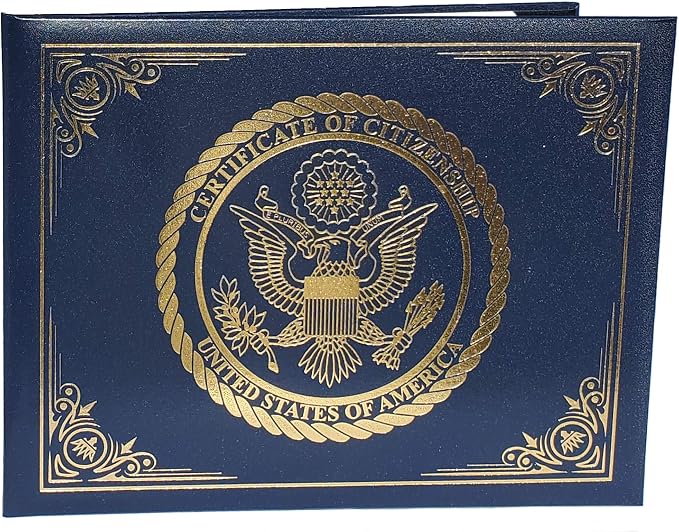 US Naturalization and Citizenship Certificate Holder. Gold American Eagle by AmericanPrudenceLLC