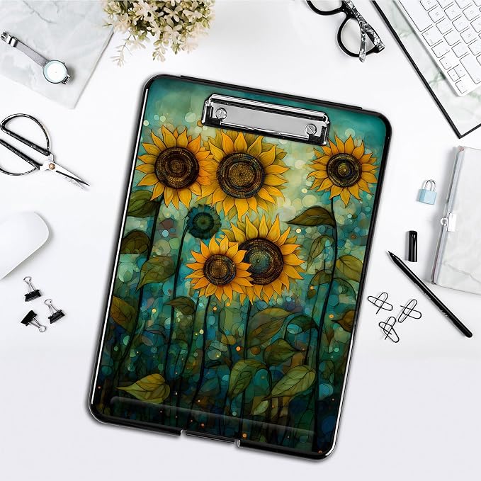 Clipboard with Storage, Office Supplies Nursing Clipboards Folder with Pen - Image 4