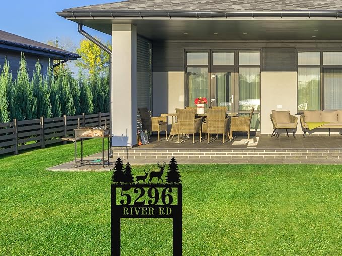 Personalized Deer Metal House Numbers - Image 2