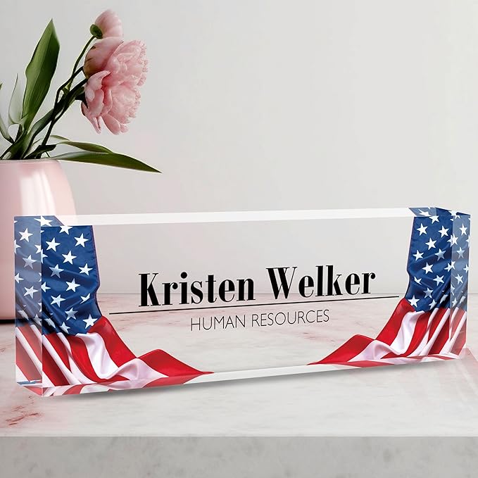 Name Plate for Desk, Desk Name Plate Personalized Office Desk Decor for Women by AeekdookWoodenPuzzles