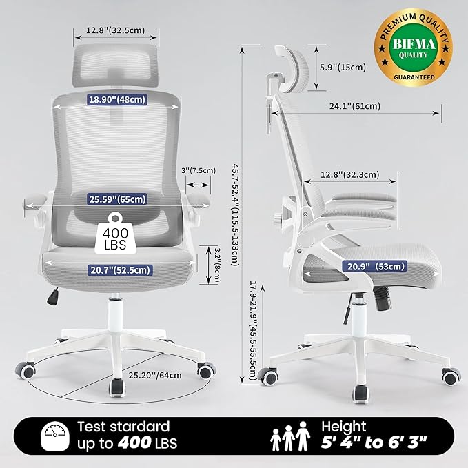 Fizzin Ergonomic Office Chair, 400 LBS Desk Chair - Image 2