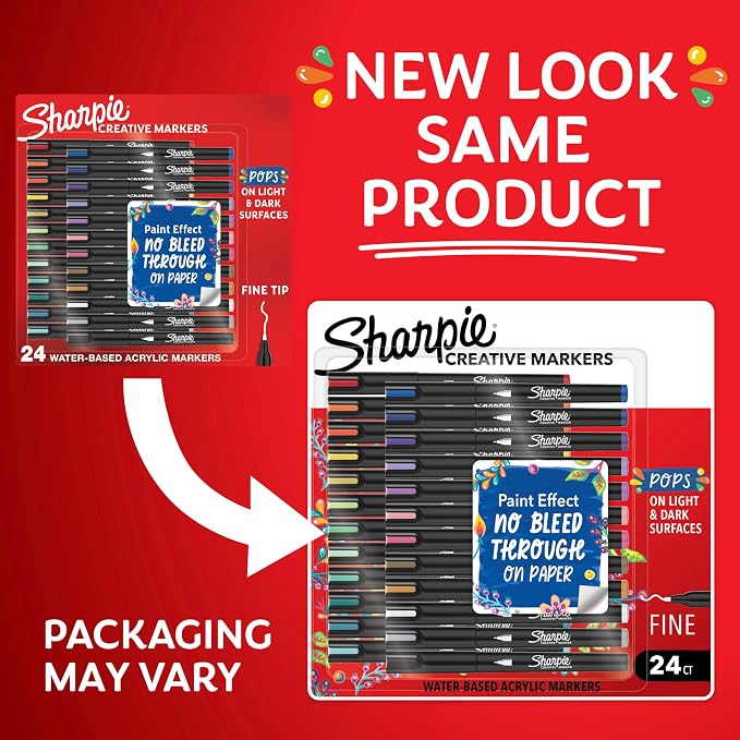 Sharpie Creative Markers Variety Pack, Water-Based Acrylic Paint Markers - Image 7