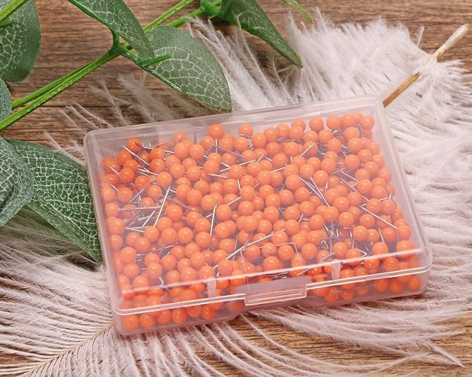Tupalizy 1/8 Inch Small Round Ball Head Decorative Push Pins Map Thumb Tacks - Image 6