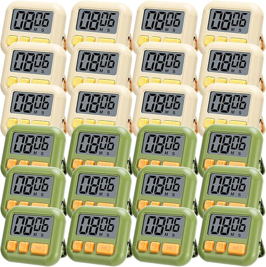 Weewooday 24 Pcs Digital Kitchen Timer Magnetic Timer Bulk On/Off Switch Minute by Weewooday