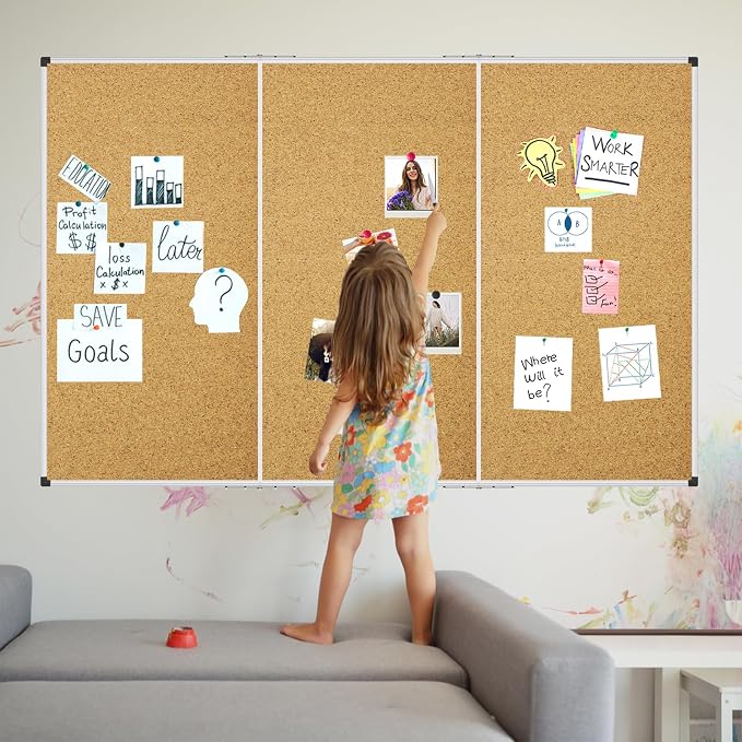 XBoard Large Cork Bulletin Board 72 x 48 Inch, Home & Office Wall Display and - Image 5