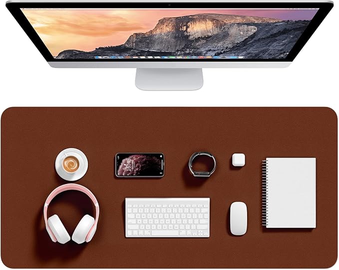 Hsurbtra Desk Pad, 35.5" x 17" PU Leather Desk Mat, XXL Extended Mouse Pad by Hsurbtra