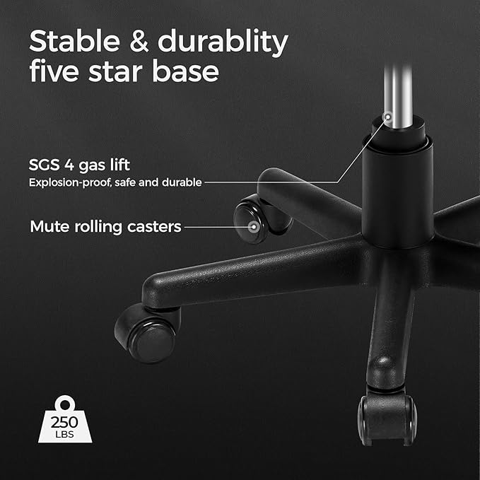 EUREKA ERGONOMIC Multi-Use Stool, Height Adjustable Swivel Rolling Stool Chair W Wheels, Ottoman Footrest for Gaming, Home Office, Black-DeskLoop Office