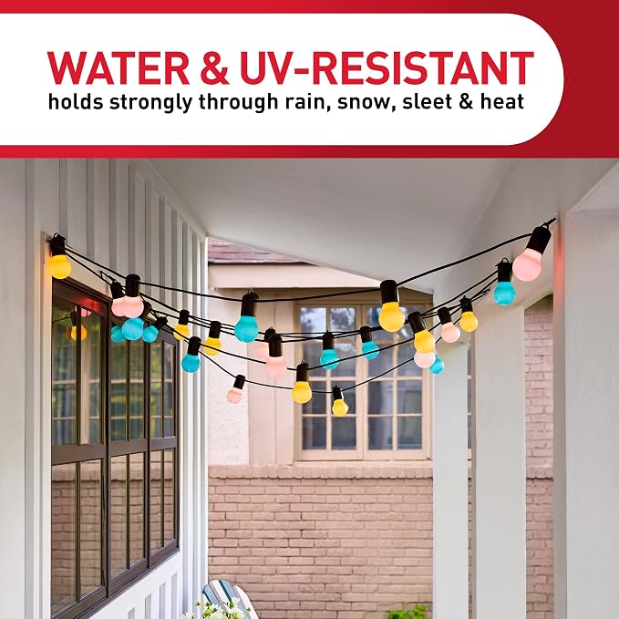 Command Outdoor Light Clips, 20 Clear Clips and 24 Command Strips, Damage-Free - Image 4