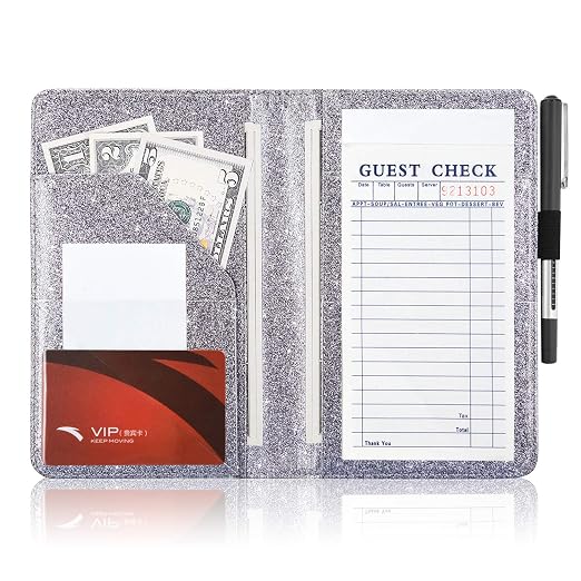 ACdream Server Books for Waitress, Guest Book Note Pad, Cute Pocket Leather - Image 2