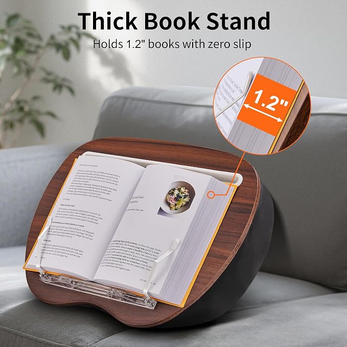 JARLINK Lap Beanbag Book Stand, Hands-Free Reading Pillow Stand - Image 7