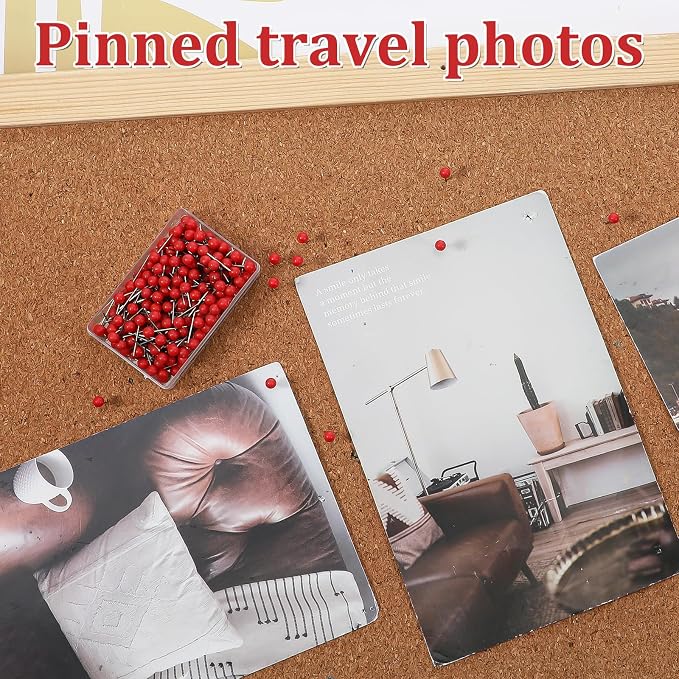 200 PCS Red Push Pins for Map, Small Round Head Map Pins for Travel Boards - Image 6