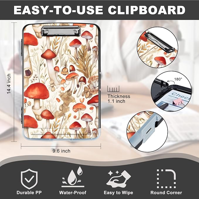 Heavy-Duty Plastic Storage Clipboard - Image 2