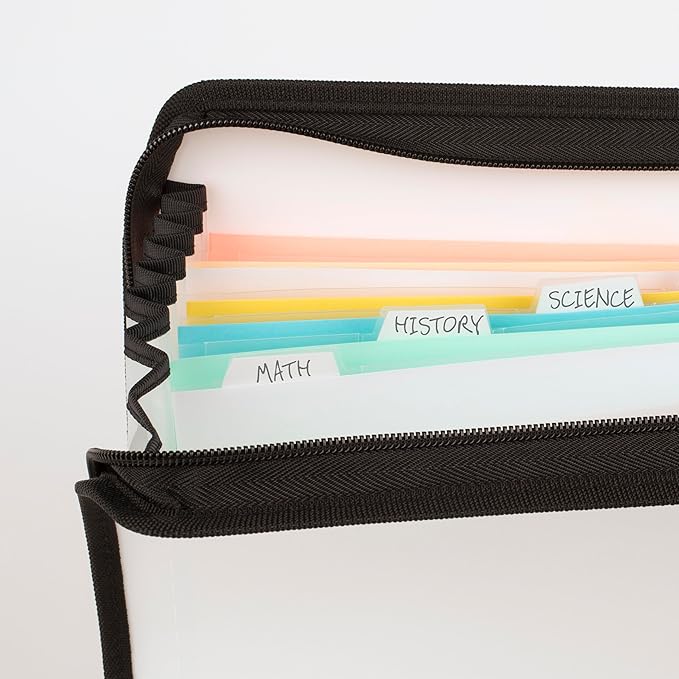 Five Star Expanding File Organizer + Study App, 7-Pocket Accordian File - Image 4