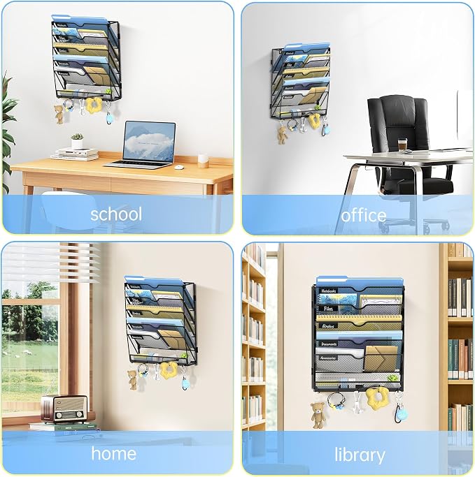 SUPEASY 6 Tier Wall File Organizer - Image 7