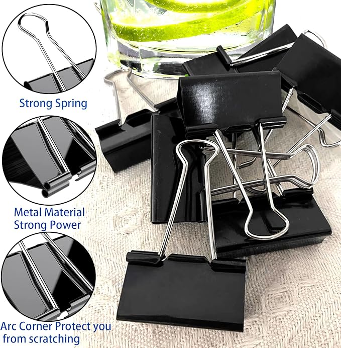 50 Pack Extra Large Binder Clips 2.4 Inch, Upgrade Large Binder Clips Big Paper - Image 4
