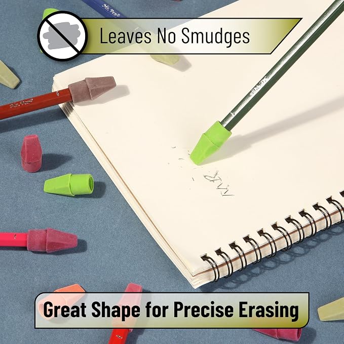 Mr. Pen- Pencil Erasers Toppers, 120 Pack, Latex Free, No Smudge | Mr Pen - Image 5