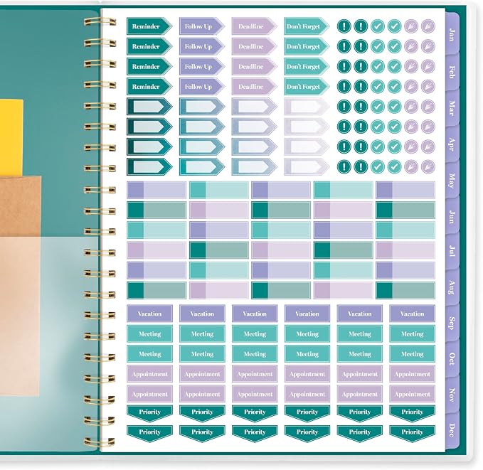 Mead Cambridge 2027 Planner, Weekly & Monthly, 8.5" x 11", Ombre Mist - Image 7