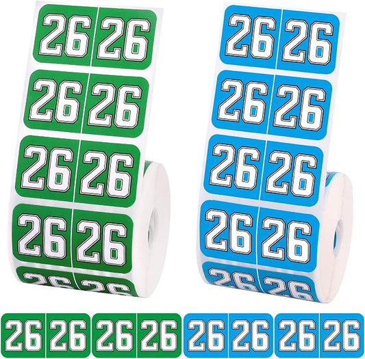 1000pcs 2026 Year Stickers, 3/4x1-1/2 Inch 26 Year Colored Self-Adhesive by Unknown