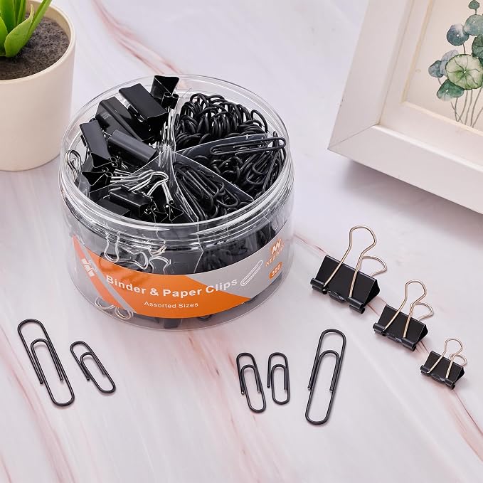 NEEWAY 300pcs Paper and Binder Clips Assorted Sizes - Image 4