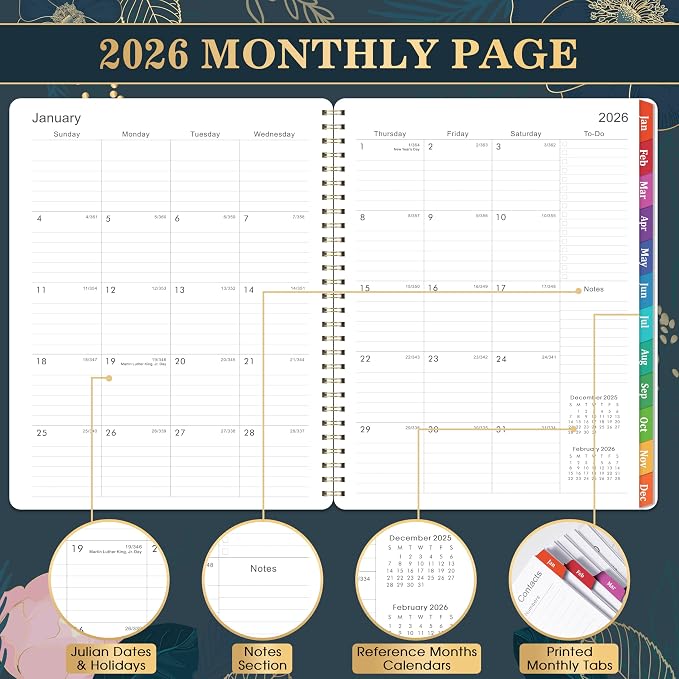 2026 Planner - Planner 2026, January - December 2026, Weekly and Monthly Planner - Image 3