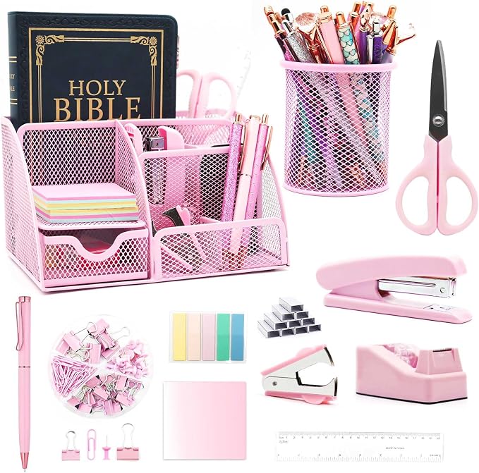 Pink Desk Organizers and Accessories, by Shellvcase