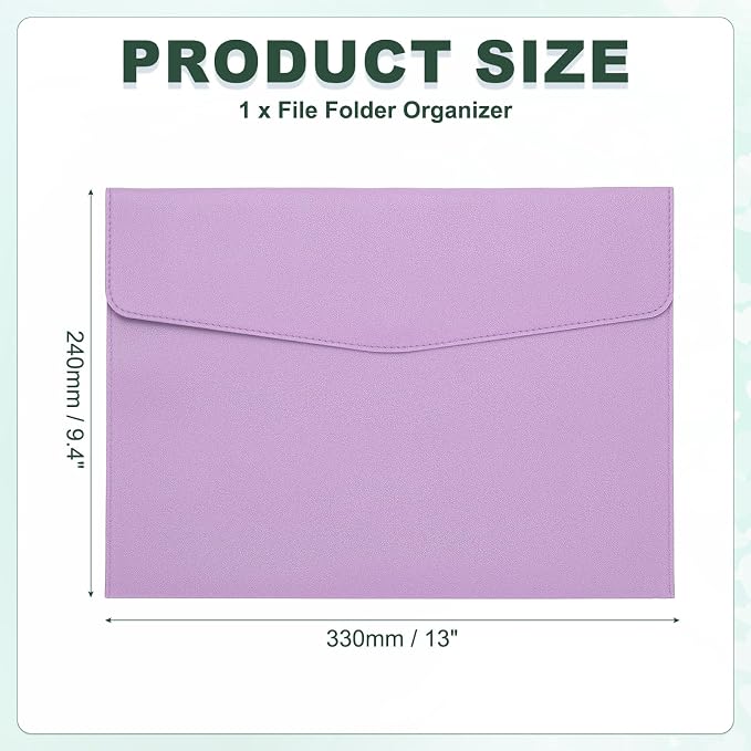 PATIKIL PU Leather A4 File Folder, Document Holder Filing Organizer Portfolio - Image 2