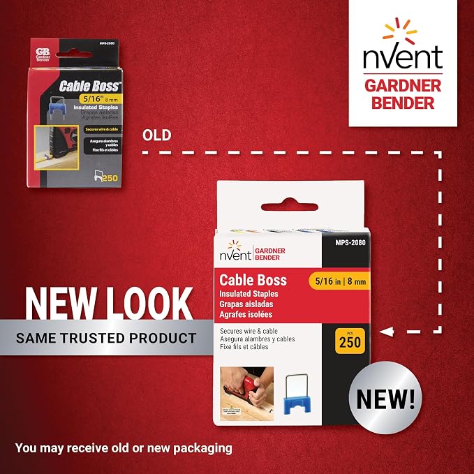 Gardner Bender MPS-2080 Small Wire and Cable Ins Staple 5/16 Per Pack-461166 - Image 2