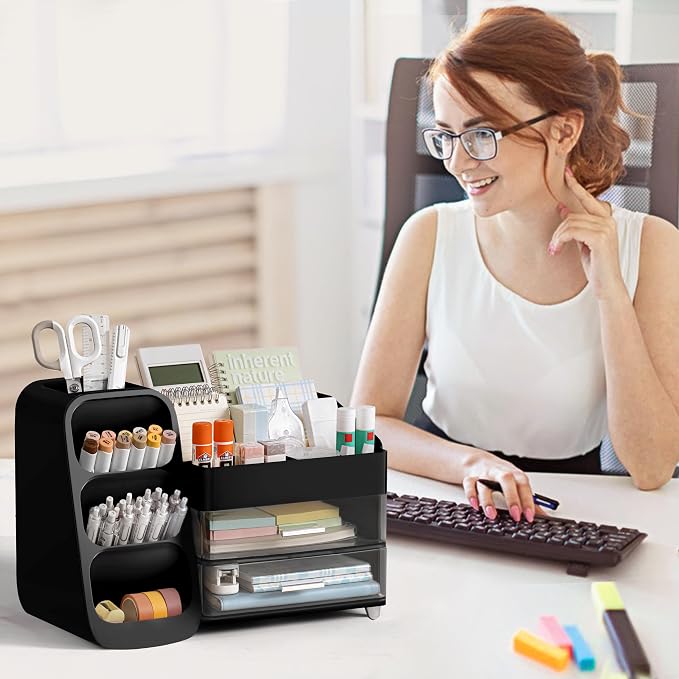 HBlife Desk Organizer with Pen Pencil Holder - Image 7