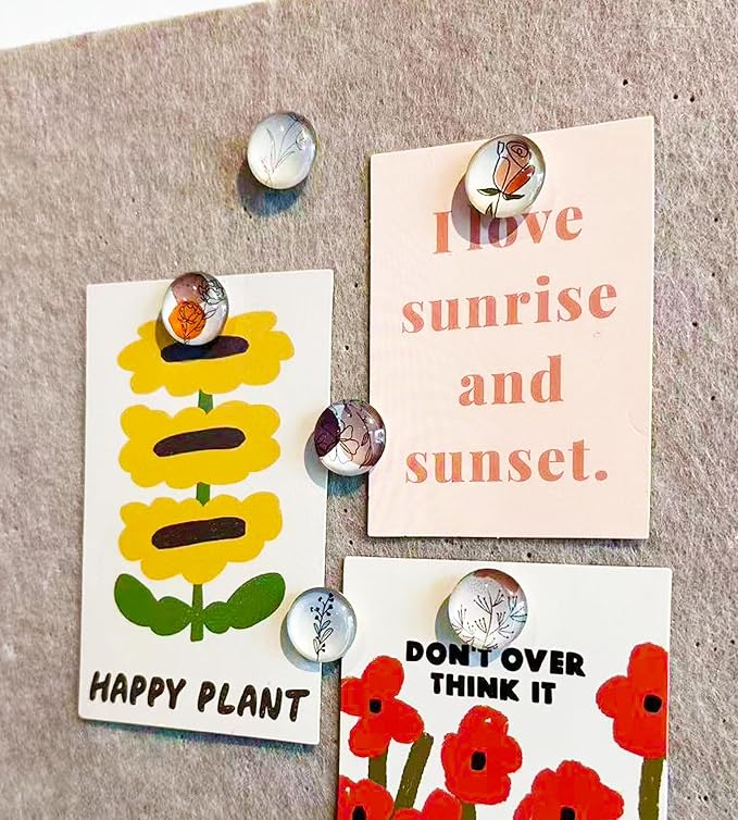 24 Glass Decorative Push Pins, Cute Bulletin Board Pins, Cute Thumbtacks - Image 7