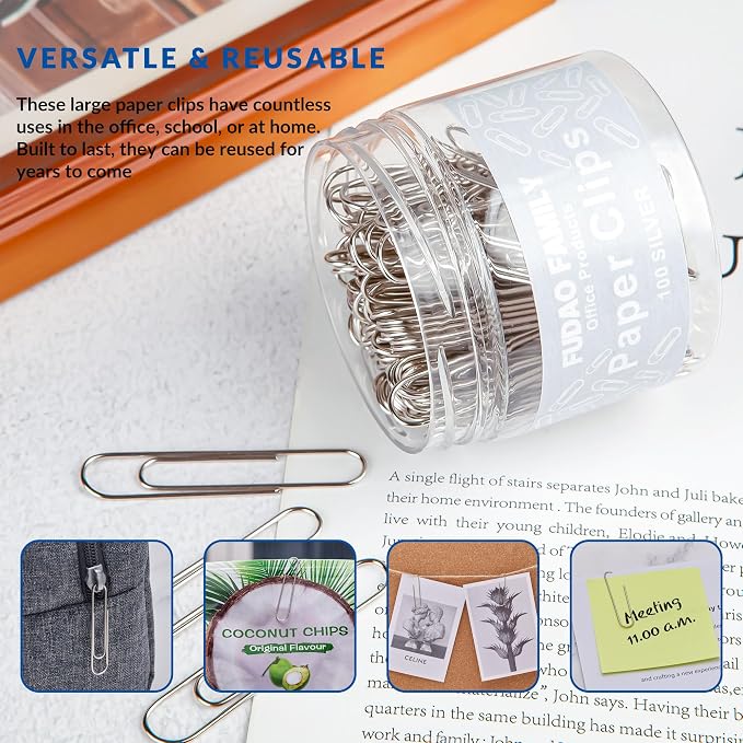 Jumbo Paper Clips, 2 Inch Paper Clip - Image 6